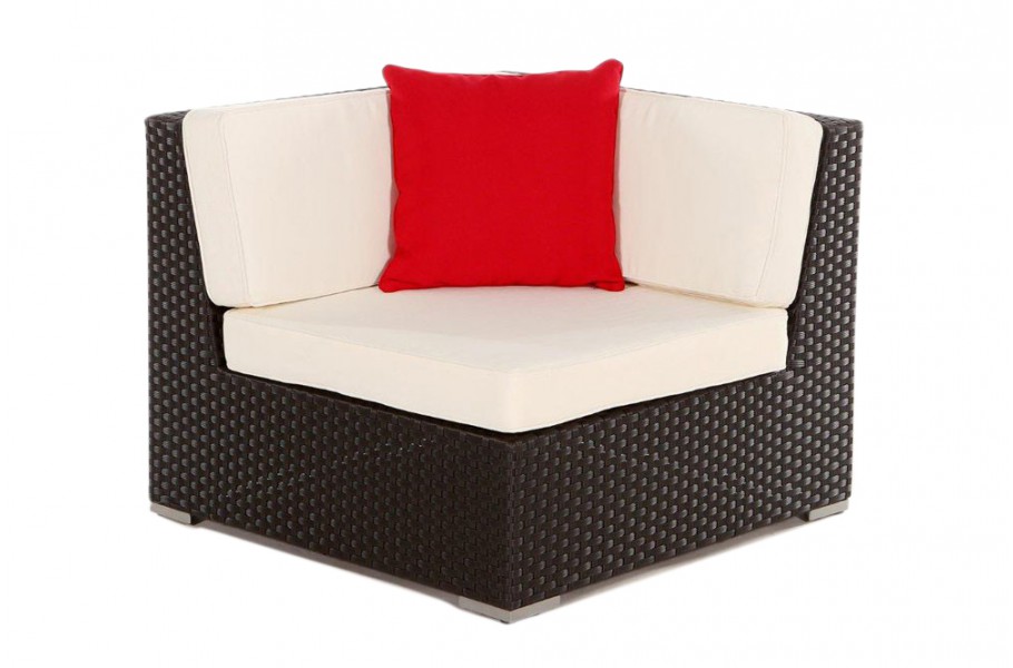 Zierkissen Rot für Rattan Gartenmöbel Lounge Sitzgruppe