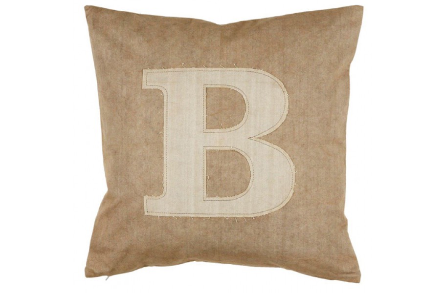 Zierkissen Special: Letter B Sand 50 x 50 cm