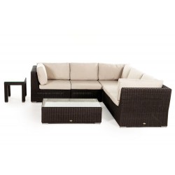 Birmingham Rattan Gartenmöbel Lounge Überzugset Beige