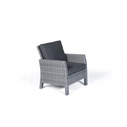 Manchester Rattan Gartenmöbel Dining Lounge Sessel mix grau