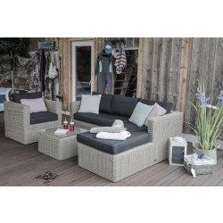 Brooklyn Rattan Gartenmöbel Lounge Natural round