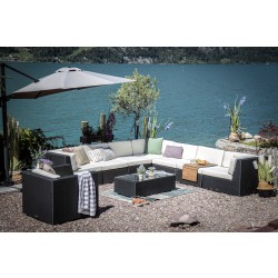 Tranquillo Rattan Gartenmöbel Lounge Schwarz