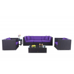 Cabana Gartenmöbel Lounge Überzugset Violett