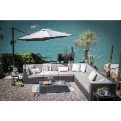 Bermuda Rattan Gartenmöbel Lounge braun