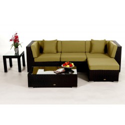 Leonardo Rattan Gartenmöbel Lounge Überzugset Lime