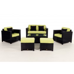 Luxury Deluxe Rattan Gartenmöbel Lounge Überzugset Grün