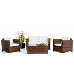 Luxury Rattan Gartenmöbel Lounge Braun