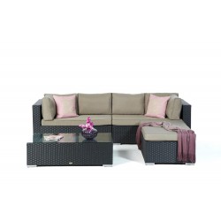 Milano Rattan Gartenmöbel Lounge Überzugset Sandbraun