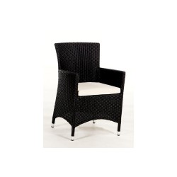 Nairobi Rattan Gartenmöbel Stuhl Schwarz