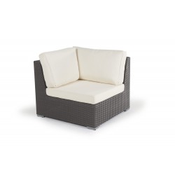 Newcastle Rattan Lounge Gartenmöbel Eckelement dunkel braun