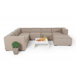 Bormeo Allwetter Outdoor Lounge sandbraun