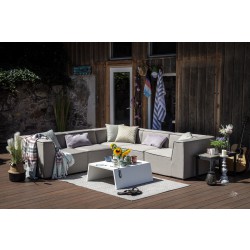 Selma wetterfest Outdoor Gartensofa sandbraun