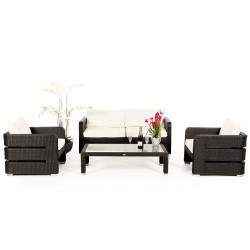 Kennedy Rattan Gartenmöbel Lounge Überzugset Beige