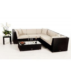 Shangrila Rattan Gartenmöbel Lounge Überzugset Beige