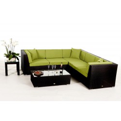 Shangrila Rattan Gartenmöbel Lounge Überzugset Grün