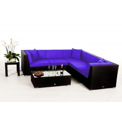 Shangrila Rattan Gartenmöbel Lounge Überzugset Violett