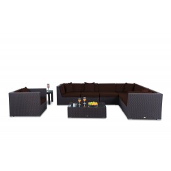 Tranquillo Rattan Lounge Überzugset Braun