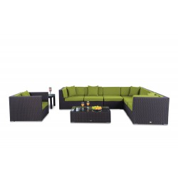 Tranquillo Rattan Lounge Überzugset Grün