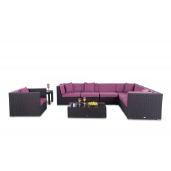 Tranquillo Rattan Lounge Überzugset Lila