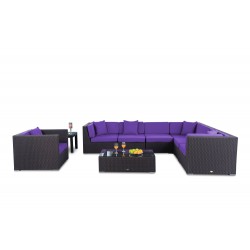 Tranquillo Rattan Lounge Überzugset Violett