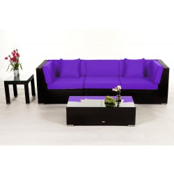 Bellaria Rattan Gartenmöbel Lounge Überzugset Violett