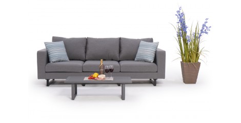 allwetter sofa 3-sitzer capri grau