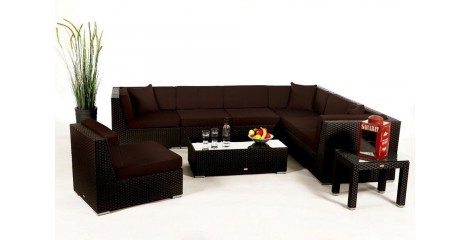 Rattan Gartenmöbel: Überzugsset Braun für Bermuda Lounge