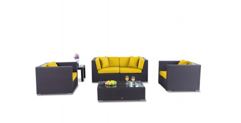 Bilbao Rattan Gartenmöbel, Überzug gelb