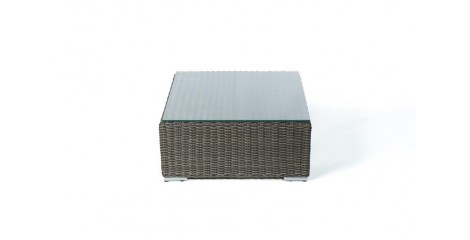 Rattan Gartenmoebel Birmingham Glasplatte für Fusshocker