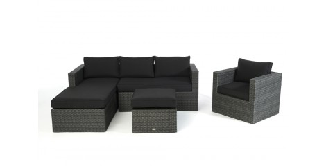 Brooklyn Rattan Lounge rechts, Polster für Coffee Table