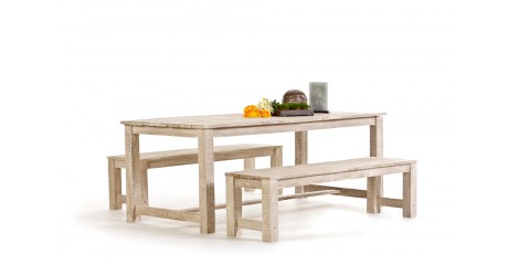 Holz Gartenmöbel Tischset aus Kiefernholz Country