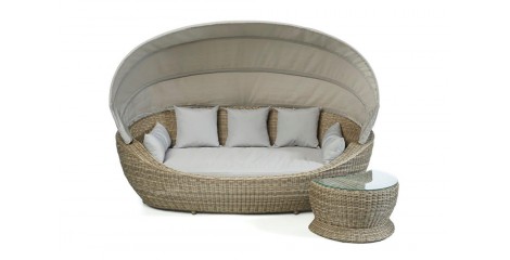 Bestelltisch für Rattan Sonnenliege Dreamland Salt & Pepper