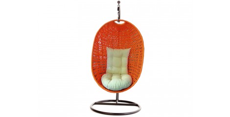 Rattan Gartenmöbel Hanging Chair Calimero orange