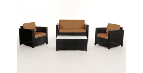 Rattan Gartenmöbel: Überzugsset Caramel für Luxury Lounge