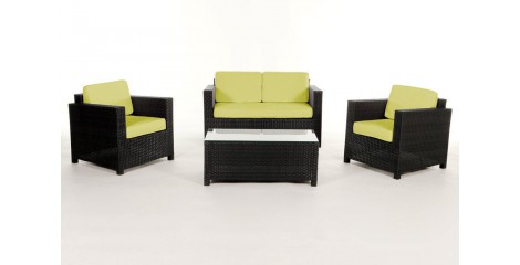 Rattan Gartenmöbel: Überzugsset Grün für Luxury Lounge