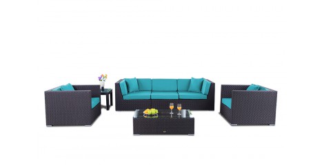 Gartenmöbel Cabana Lounge Überzug Set Aqua