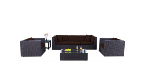 Gartenmöbel Cabana Lounge Überzug Set Braun