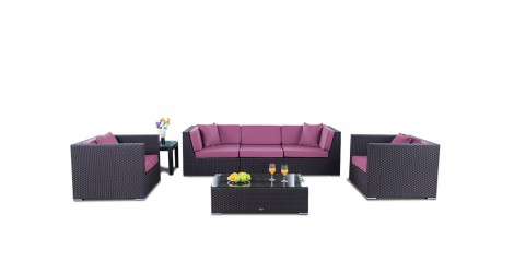 Gartenmöbel Cabana Lounge Überzug Set Lila