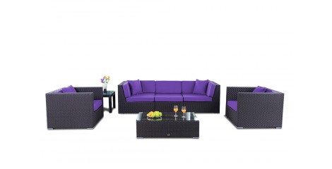 Gartenmöbel Cabana Lounge Überzug Set Violett