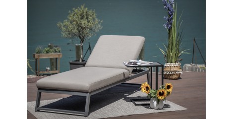 Liegestuhl Sunbrella Stoff sandbraun