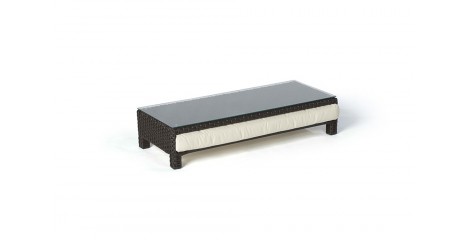 Rattan Lounge Chair Lorena - Glasplatte für Bank