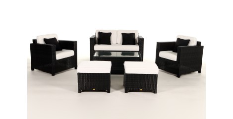 Rattan Gartenmöbel: Überzugsset Beige für Luxury Deluxe Lounge