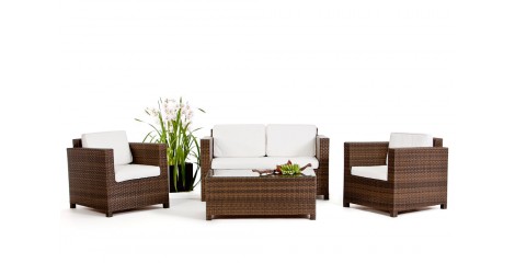 Rattan Gartenmöbel Luxury Lounge braun