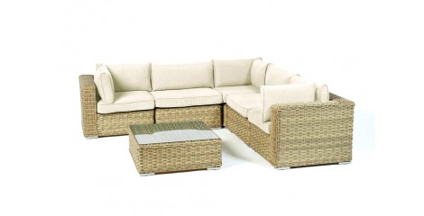 Rattan Gartenmöbel Mykonos Lounge Überzug beige