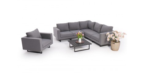 outdoor allwetter lounge melody deluxe grau