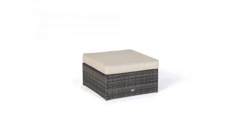 Panda Rattan Gartenmöbel braun-  Hocker mit Poster