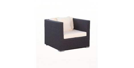 Rattan Chefsessel Überzug Beige
