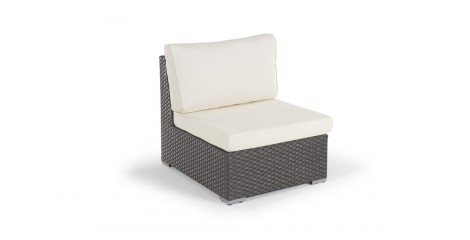 Newcastle Rattan Lounge Gartenmöbel Mittelteil dunkel braun