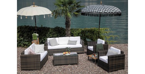 Rattan Loungeset XL Westham braun