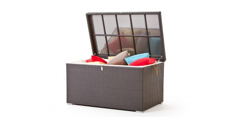 Rattan Gartenmöbel Kissenbox big gross braun